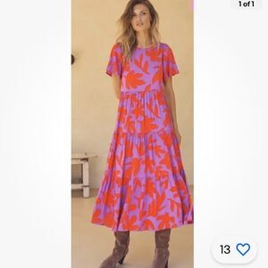 Mister Zimi NWT Marloes Midi Dress in Maple Print Size 12 US